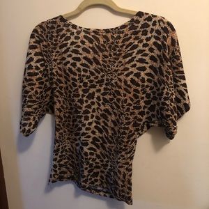 Leopard loose short sleeved top